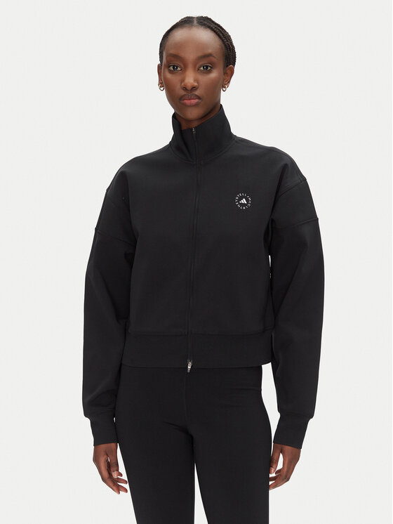 adidas by Stella McCartney adidas by Stella McCartney Džemperis ar kapuci JJ0084 Melns Regular Fit