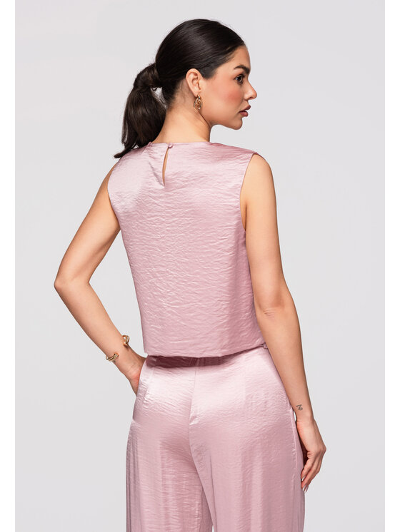 Ombre Ombre Bluzka OW-TS-E0004 Różowy Regular Fit