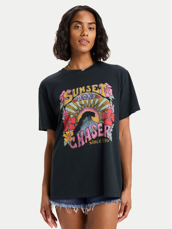 Roxy Roxy T-Shirt ERJZT06023 Schwarz Regular Fit