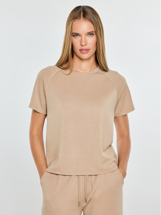 BIG STAR BIG STAR T-Shirt LUANA Beżowy Comfort Fit