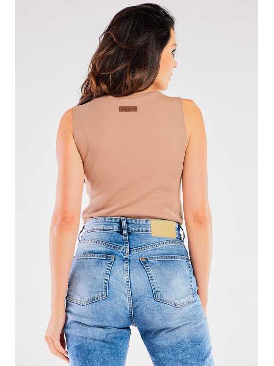 Infinite You Infinite You Top M285 Beżowy Basic Fit