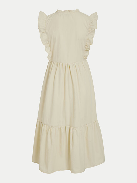 Vila Vila Лятна рокля Krista 14106337 Бежов Regular Fit