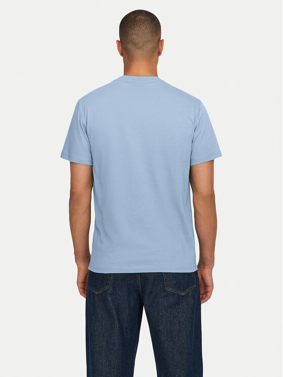 Only & Sons Only & Sons Tricou 22025208 Albastru celest Regular Fit
