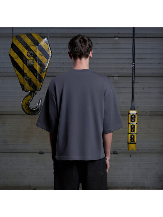 2005 2005 T-Shirt Vapour Soul Szary Oversize