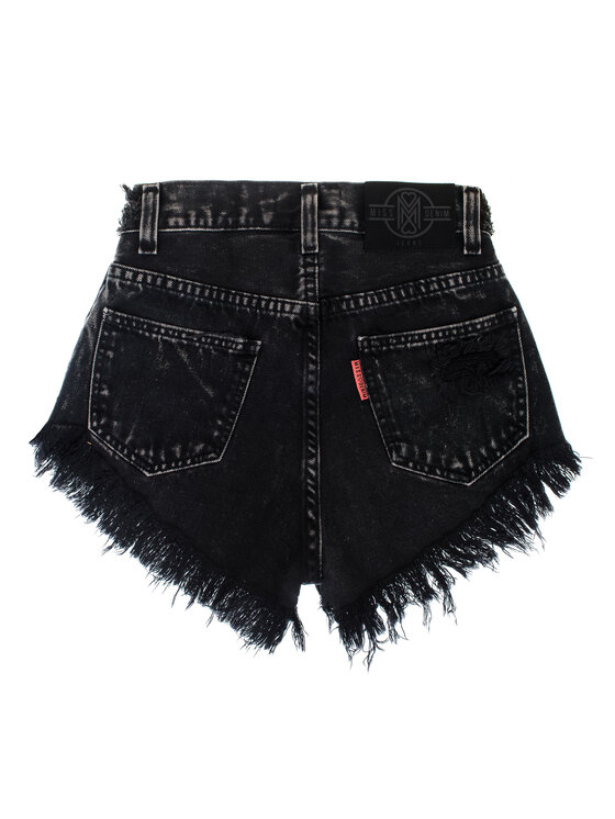 MissDenim MissDenim Szorty jeansowe High Waist Szary Regular Fit