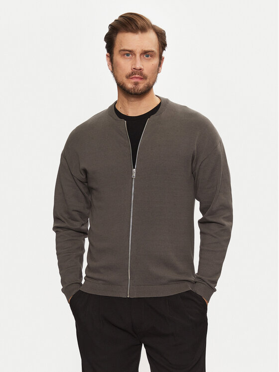 Jack&Jones Jack&Jones Majica dugih rukava Calvin 12269128 Siva Relaxed Fit