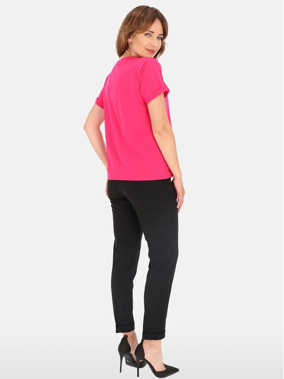 Perso Perso T-Shirt TCE242000F Fioletowy Regular Fit