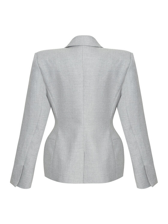 Magda Matyja Magda Matyja Marynarka Chloe Blazer Petite Szary Slim Fit