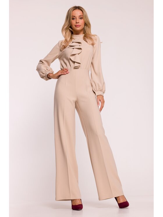 Stylove Stylove Kombinezon S420 Beżowy A-Line Fit