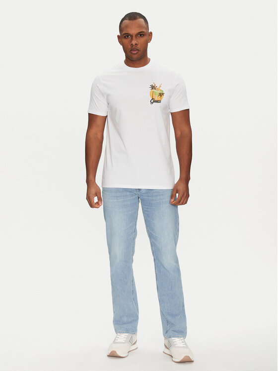 Guess Guess T-Shirt M5GI58 KBW41 Biały Regular Fit