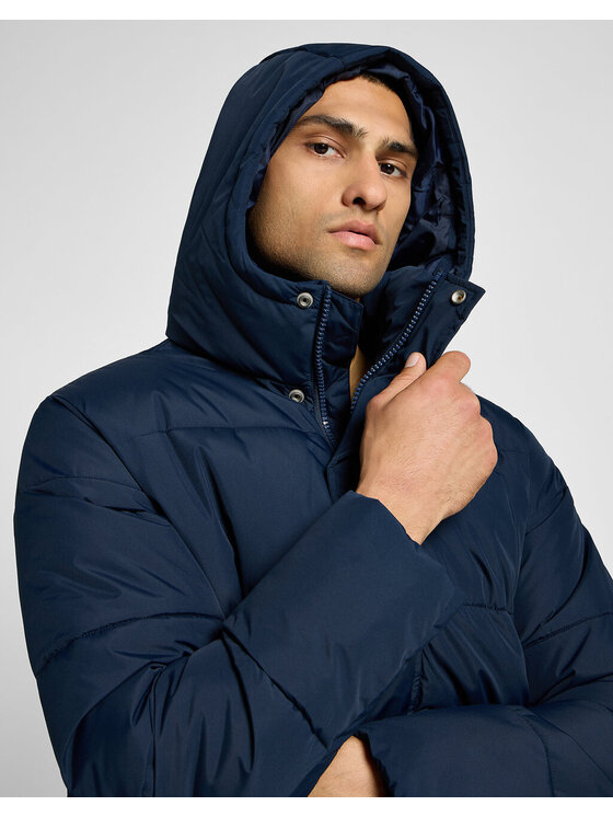 Lee Lee Kurtka zimowa LONG PUFFER JACKET Niebieski Regular Fit