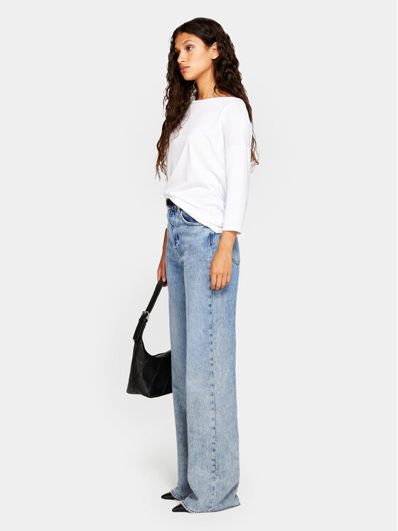 Sisley Sisley Majica 3QU4L12EE Bijela Regular Fit