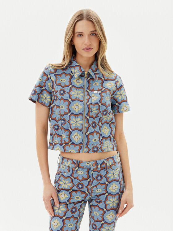 Wrangler džínsová košeľa 112362607 Modrá Slim Fit
