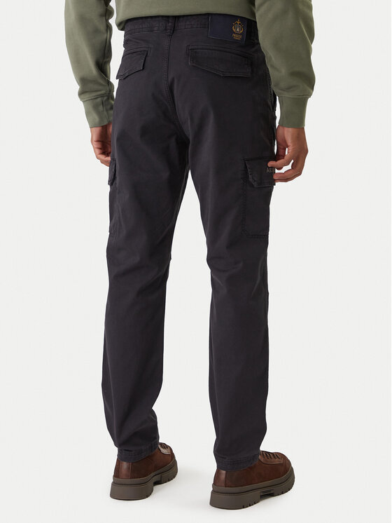 Aeronautica Militare Aeronautica Militare Hlače iz tkanine 252PA1633UCT03399 Mornarsko modra Tapered Fit