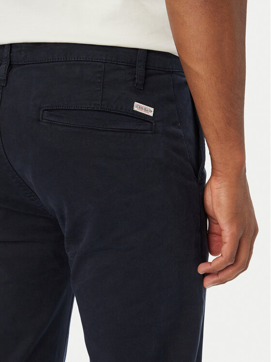 Guess Jeans Guess Jeans Чино панталони M4YB33 WGB5A Тъмносин Slim Fit