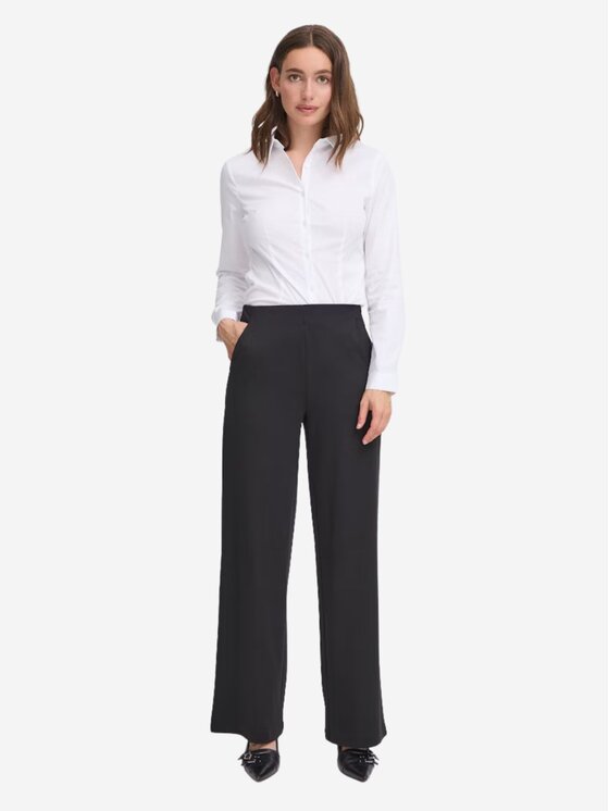 ICHI ICHI Παντελόνι γυναικείο Pantalone ihkate wide pa2 Μαύρο Regular Fit