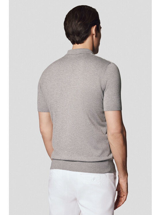 Lancerto Lancerto Polo Walt PO073125000035 Szary Regular Fit