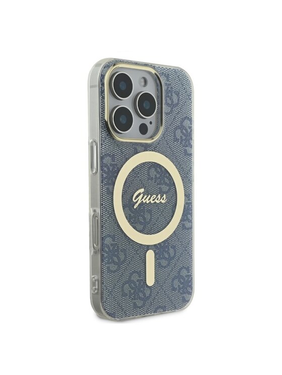 Guess Guess Etui na telefon iPhone 16 Pro Niebieski
