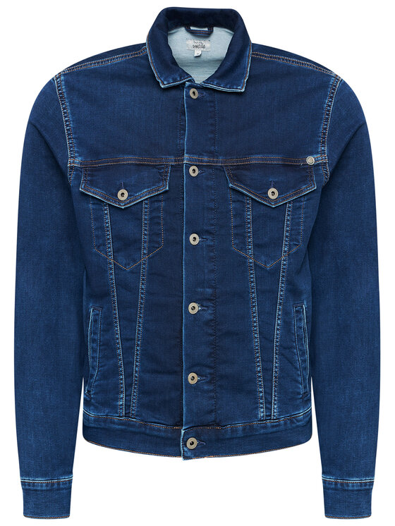 Pepe Jeans Kurtka jeansowa GYMDIGO Pinner PM400908 Granatowy Regular