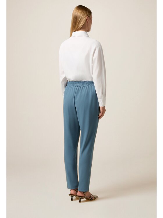 Oltre Oltre Pantaloni di tessuto P273J002361N004 Turchese Regular Fit