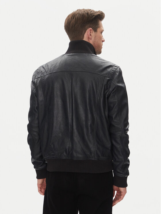 Serge Pariente Serge Pariente Lederjacke Soul Dunkelblau Regular Fit