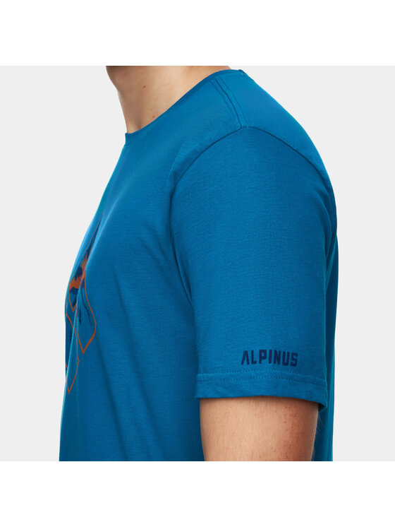 Alpinus Alpinus T-Shirt Mersmel Niebieski Regular Fit