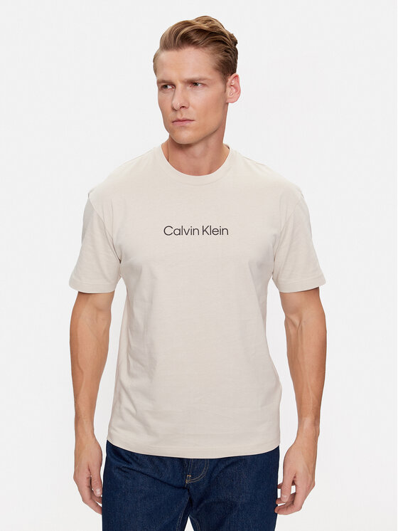 Calvin Klein Calvin Klein Тишърт Hero K10K111346 Бежов Regular Fit