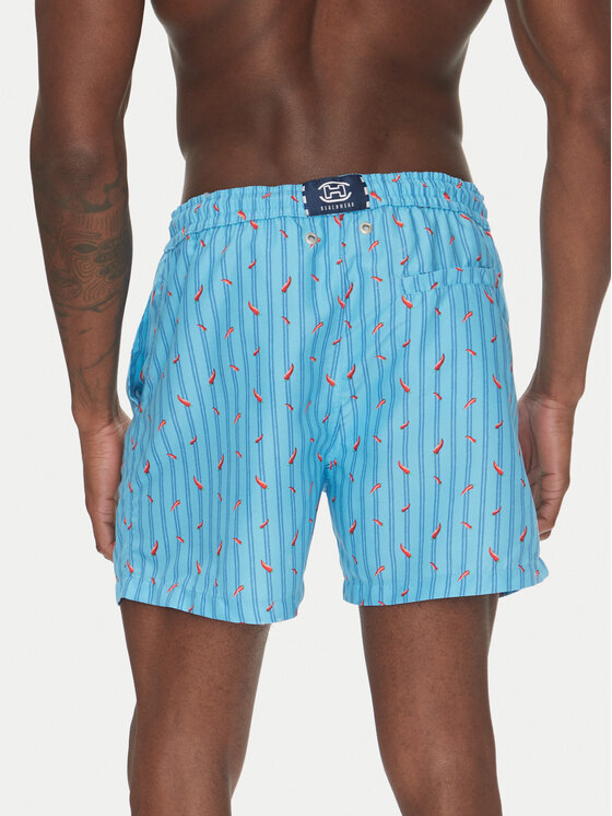HOM HOM Pantaloncini da bagno Espelette 402993 Celeste Regular Fit