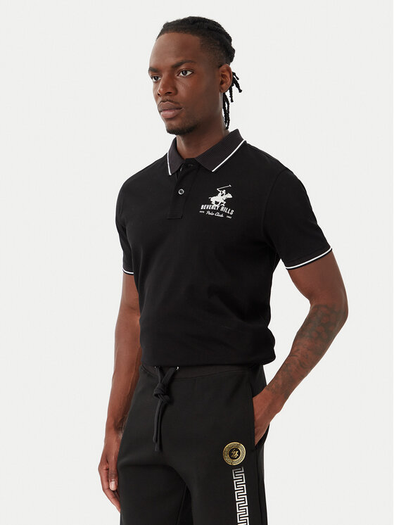 Beverly Hills Polo Club Beverly Hills Polo Club Polokošile M2607-HR Černá Regular Fit