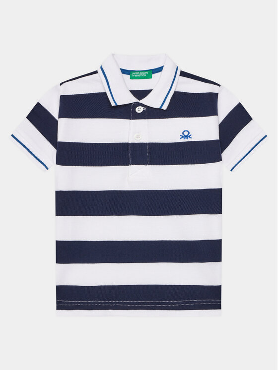 United Colors Of Benetton Tricou polo 3EJDG300J Albastru Regular Fit