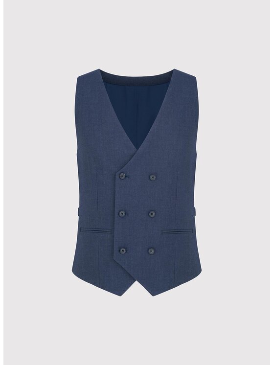 Pako Lorente Pako Lorente Kamizelka garniturowa P25WF-8X-002 Granatowy Slim Fit