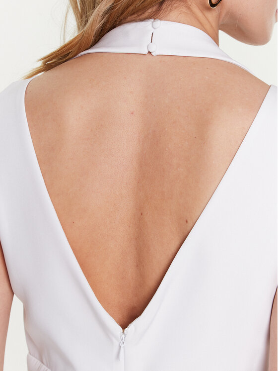 Guess Guess Každodenné šaty Amanda W3GK52 WB4H2 Biela Slim Fit