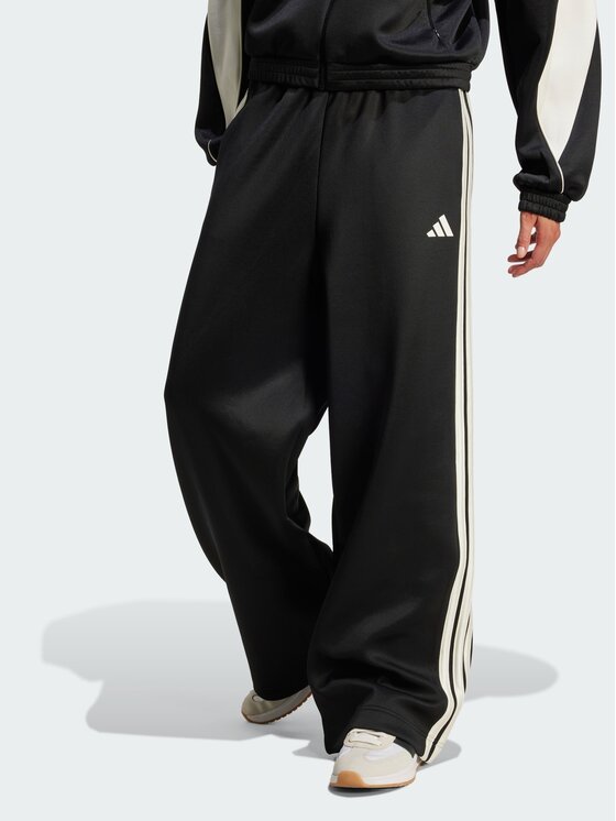adidas adidas Spodnie dresowe Stadium 3-Stripes Czarny Loose Fit