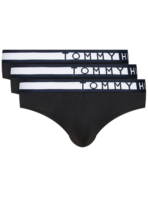 Tommy Hilfiger Tommy Hilfiger Sada 3 kusů slipů UM0UM01227 Černá