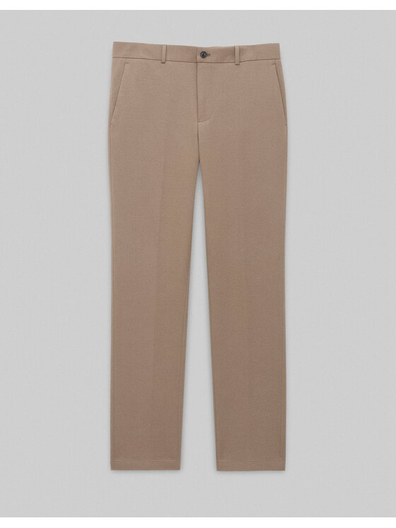Borgio Borgio Spodnie garniturowe LASCRAI_BR Brązowy Slim Fit