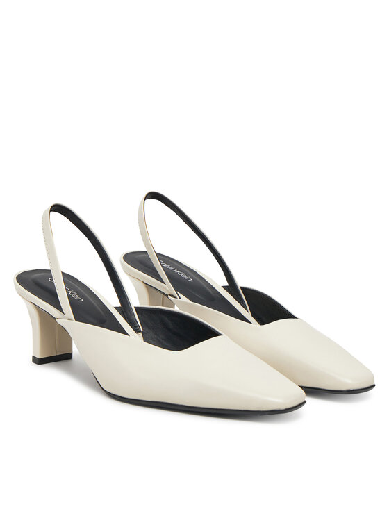 Calvin Klein Calvin Klein Sandale Heel Mule Pump 50 - Lth HW0HW02551 Bej