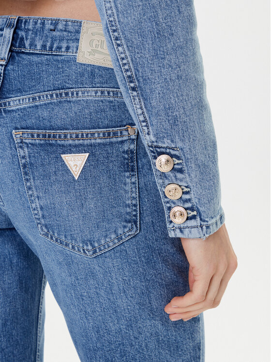 Guess Guess Džinsinė striukė W5YN53 D5QP2 Mėlyna Regular Fit
