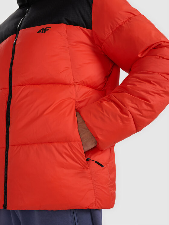 4F 4F Kurtka puchowa APRES SKI Czerwony Regular Fit