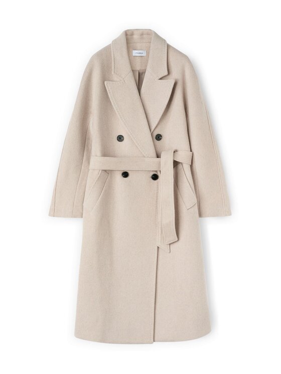 Motivi Motivi Cappotto 0077W000114N002 Bianco Regular Fit