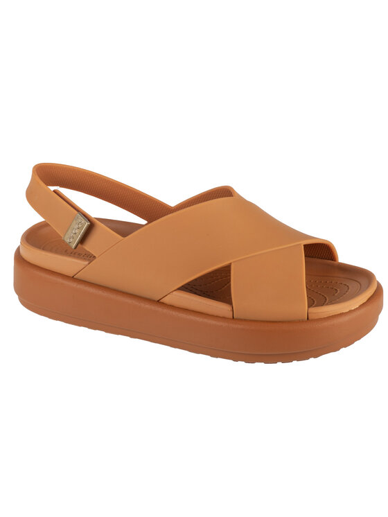 Sandały, rozmiar 37/38, Brązowe, Crocs Brooklyn Luxe Cross Strap
