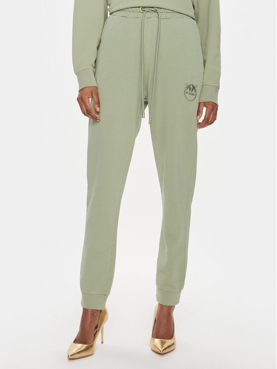 Pinko Pantaloni da tuta Carico 100371 A1N7 Verde Regular Fit, taglia : XS