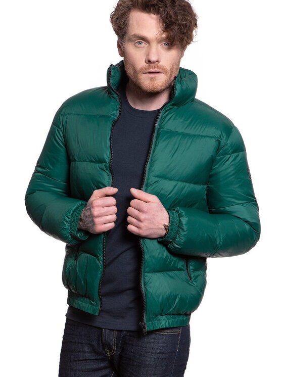 Wrangler Wrangler Kurtka zimowa THERMO PUFFER Zielony Regular Fit