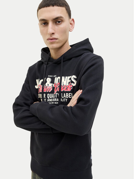 Jack & Jones Jack & Jones Bluza Logo 12279649 Czarny Regular Fit