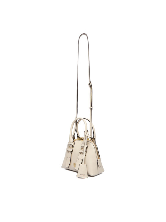 PINKO PINKO Ročna torba Bowling Bag Zip Mini AI 25-26 PLTT 105333 A0QO Écru