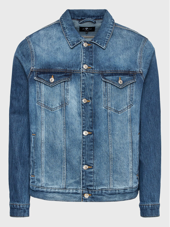 7 For All Mankind 7 For All Mankind Джинсова куртка Perfect JSK5C100LO Голубий Regular Fit