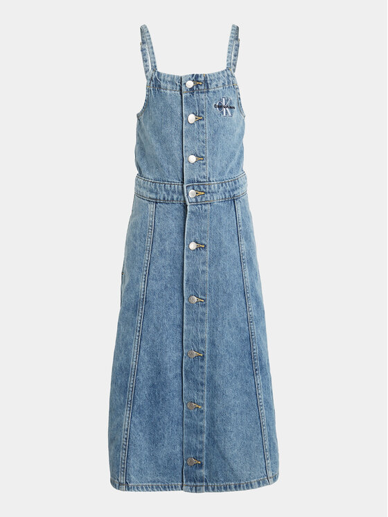 Calvin Klein Jeans Calvin Klein Jeans Džinsinė suknelė IG0IG02397 D Mėlyna Regular Fit
