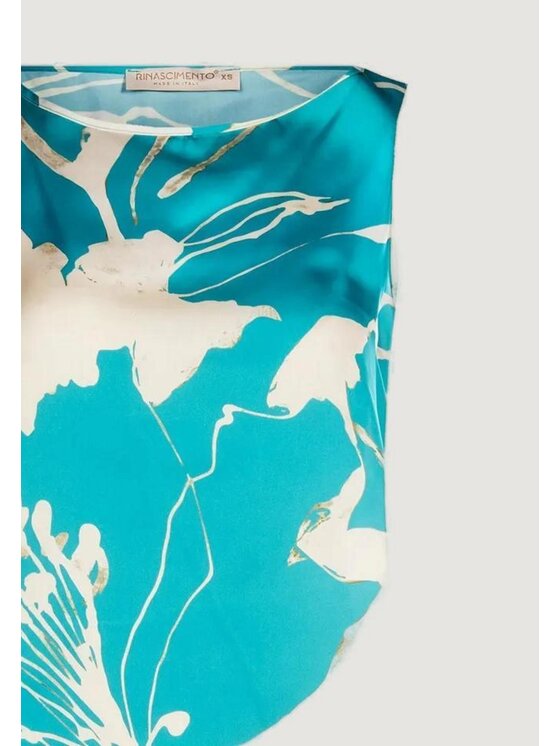 Rinascimento Rinascimento Blusa REWI Turchese Short Fit