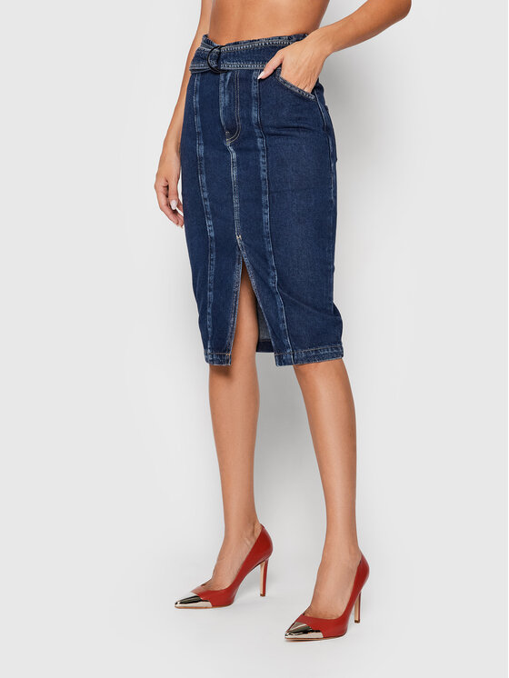 Pinko Džinsinis sijonas Jackson AI 21-22 PDEN 1J10R9 Y649 Mėlyna Regular  Fit • Modivo.lt