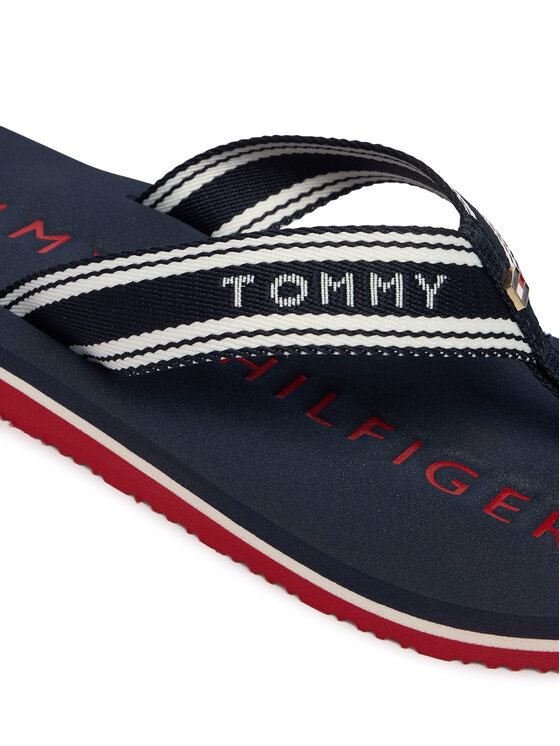 Tommy Hilfiger Tommy Hilfiger Čības uz pirksta Th Webbing Summer Sandal FW0FW09193 Tumši zils