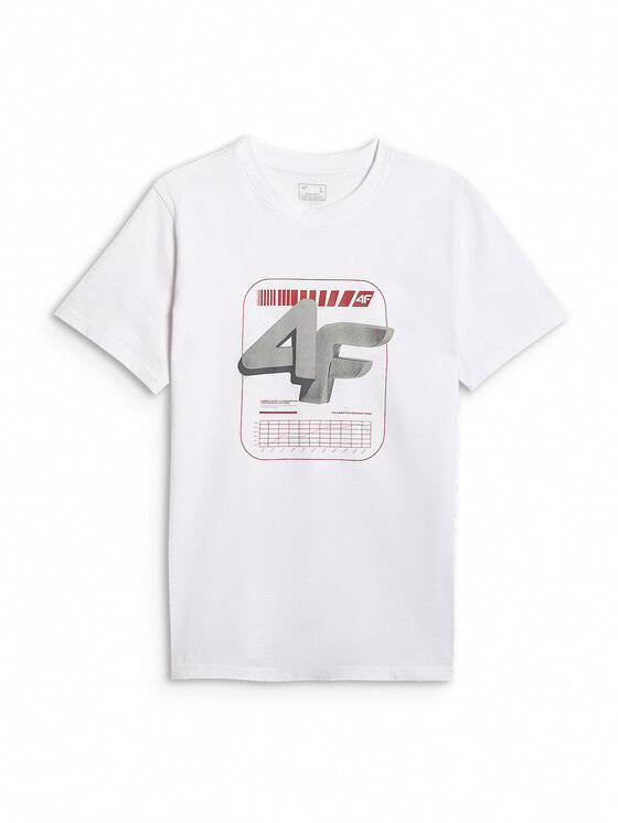 4F 4F T-Shirt WINTER CODE Biały Regular Fit